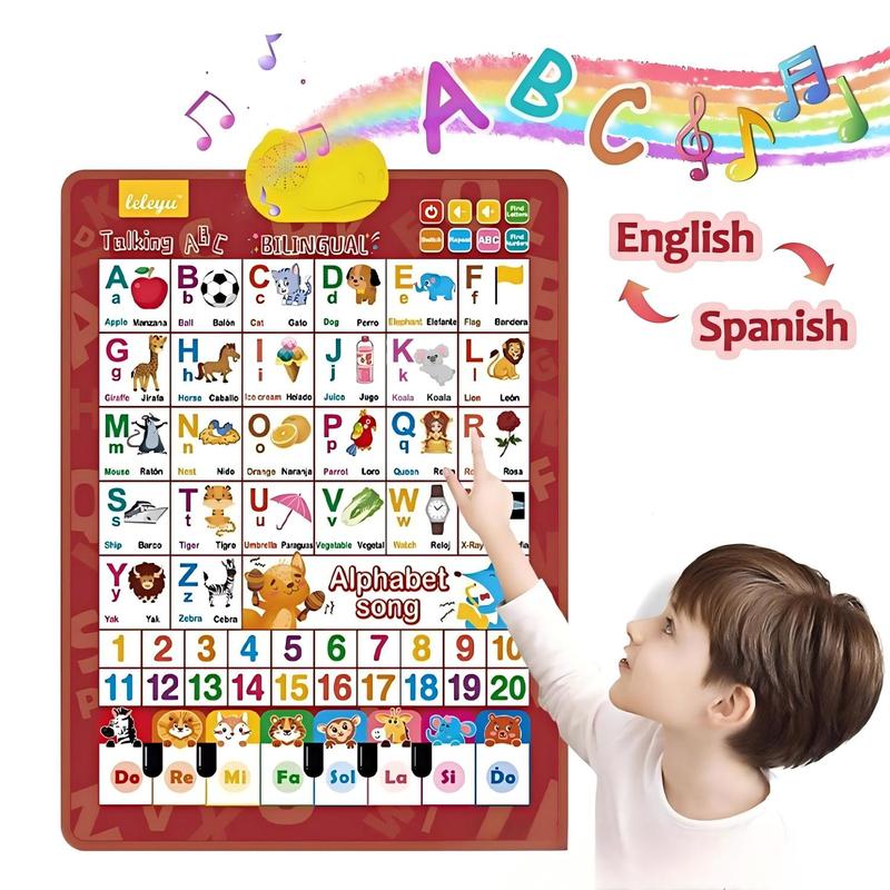 Kids Educational Posters - Двухязычный (английско-испанская) интерактивный говорящий плакат с