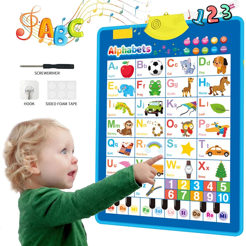 Kids Education Charts - Электронная настенная диаграмма с английским алфавитом,