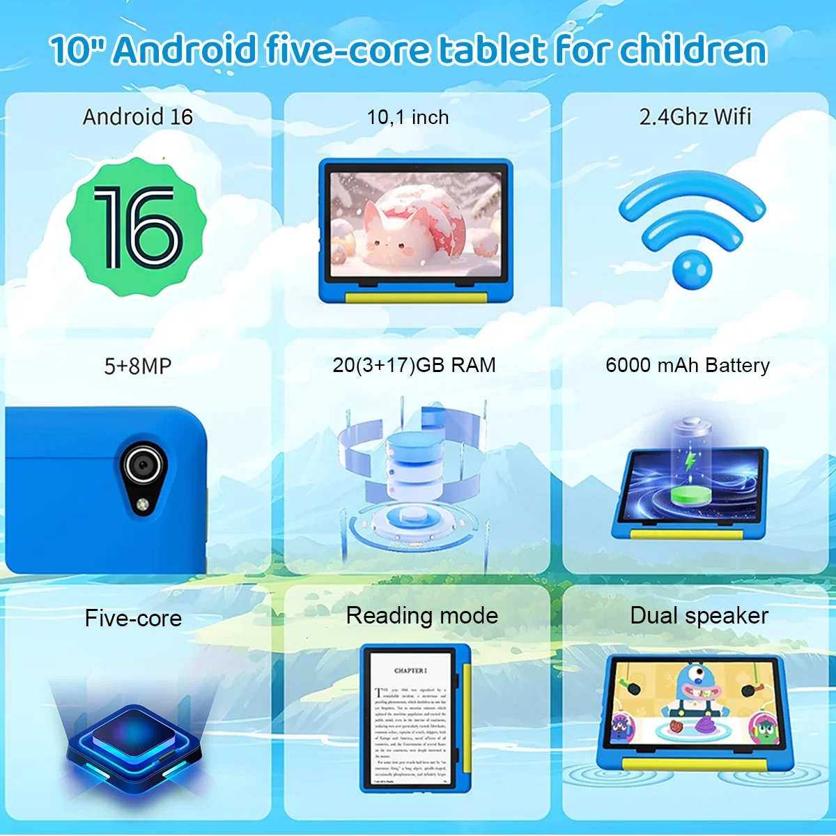 Новейший детский планшет Andro – обзор и цена Kids Education Tablets
